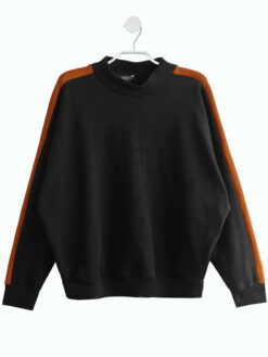 STRICK-SWEATER<br />schwarz/rusty orange