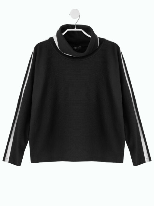 ROLLKRAGEN PULLOVER schwarz