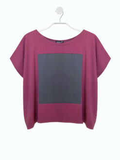 SQUARE TOP berry/grau