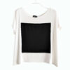 SQUARE TOP off-white/schwarz