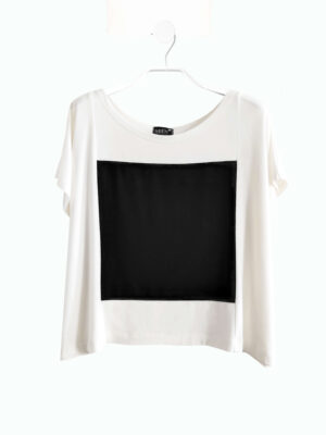 SQUARE TOP off-white/schwarz