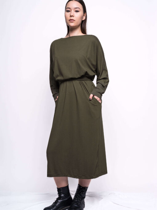 BINDE-KLEID olive