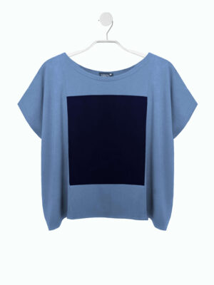 SQUARE TOP powderblue/nachtblau