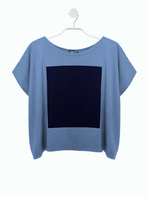 SQUARE TOP powderblue/nachtblau
