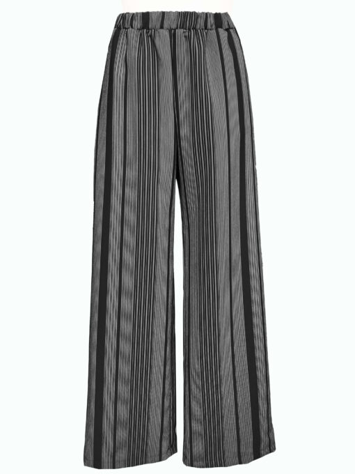 WIDE-LEG HOSE Streifen sw<br />Gr. 40/42