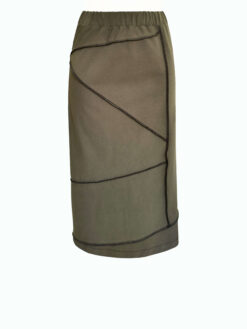 BLEISTIFTROCK PATCH oliv<br />Gr. 36/38