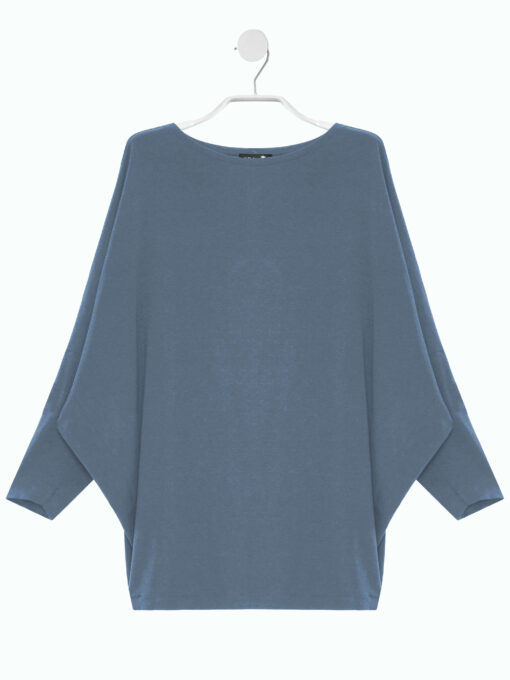 TRAPEZ LONGSLEEVE rauchblau
