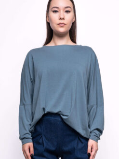 TRAPEZ LONGSLEEVE rauchblau