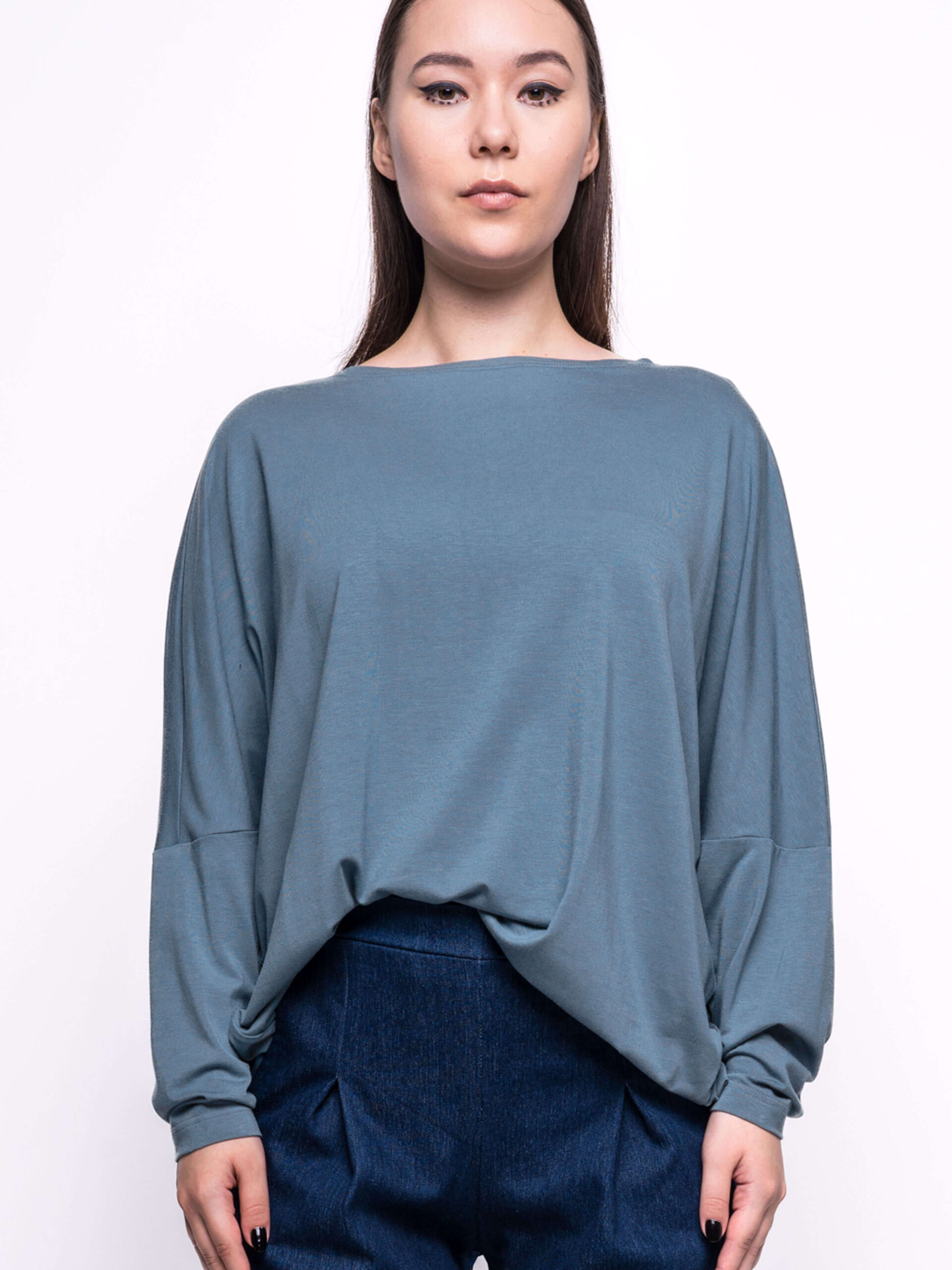 TRAPEZ LONGSLEEVE rauchblau