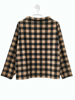 Alternative view of CHECKED PULLOVER sand/schwarz