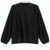 PUFF-SLEEVE TOP schwarz
