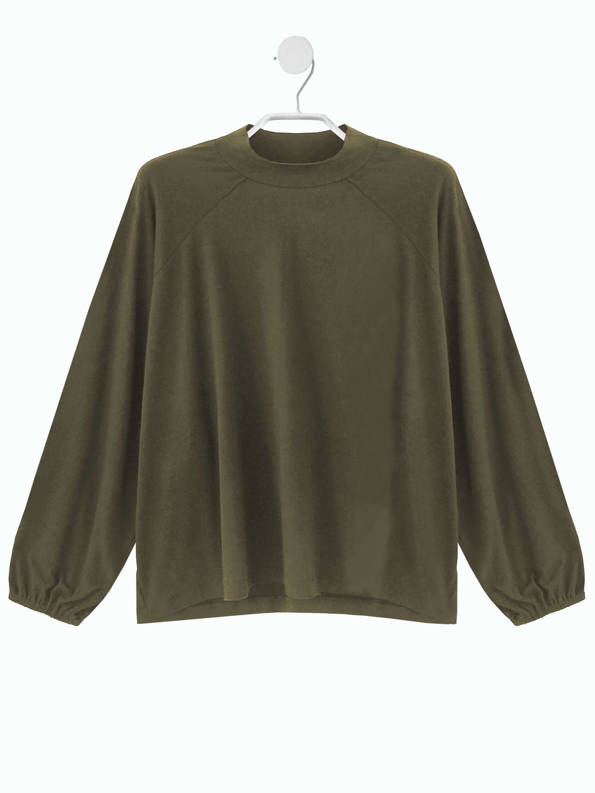 PUFF-SLEEVE TOP olive – Bild 3