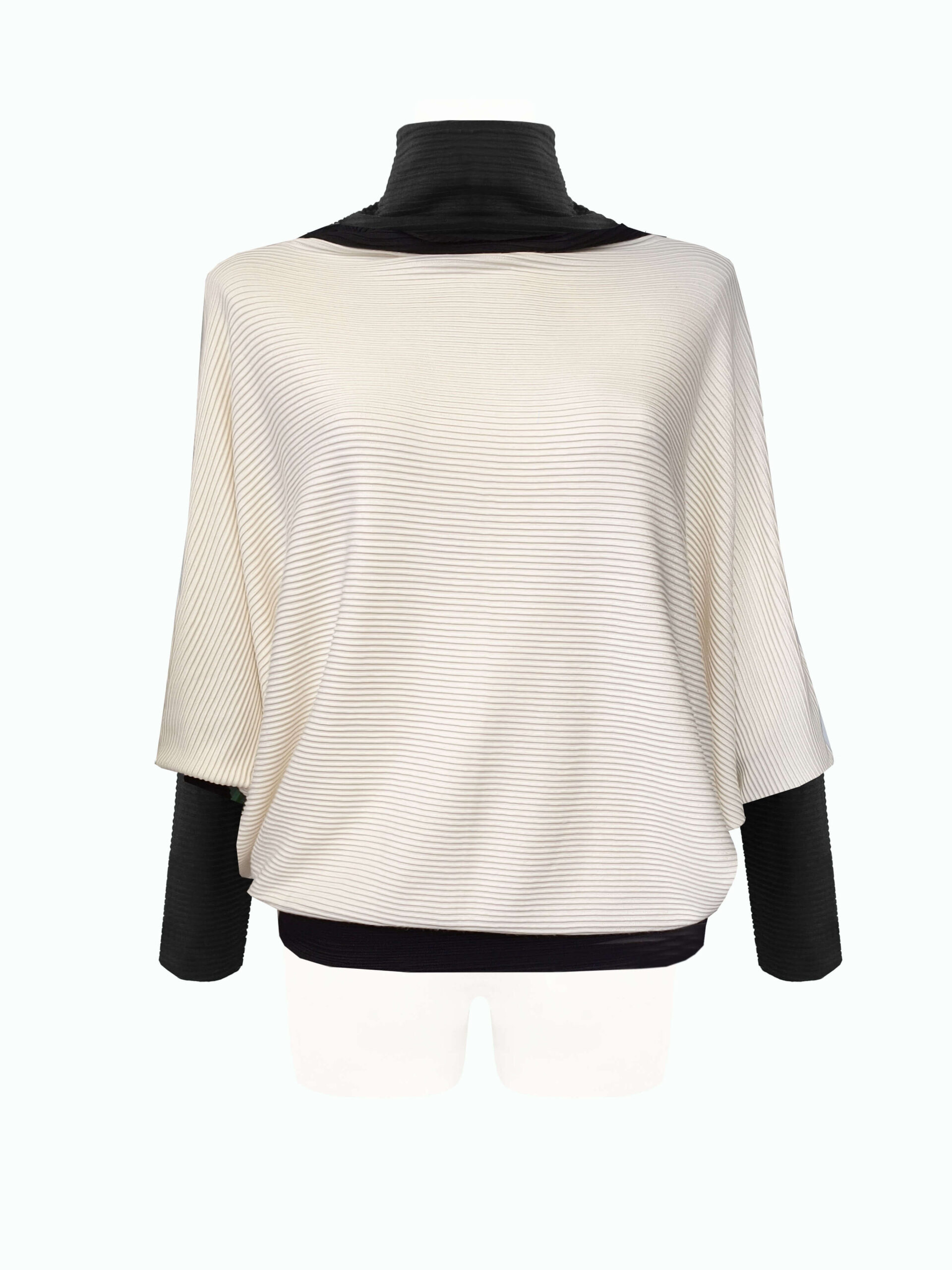 TULIP-PULLOVER off-white/schwarz
