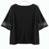 BOXY SHIRT schwarz/mesh