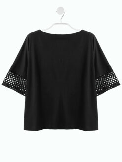 BOXY SHIRT schwarz/mesh