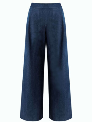 PALAZZOHOSE Bundfalte Denim