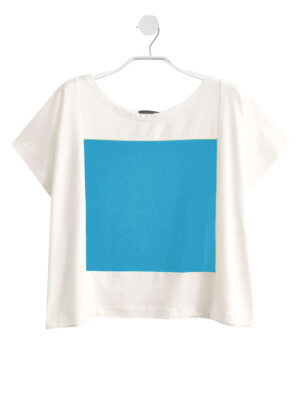 SQUARE TOP off-white/cyan